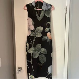 Black sleeveless Ted Baker dress